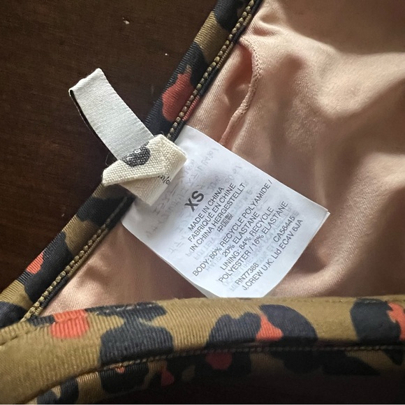 Madewell Second Wave Bralette Bikini Top Leopard Strappy XS - Picture 7 of 9